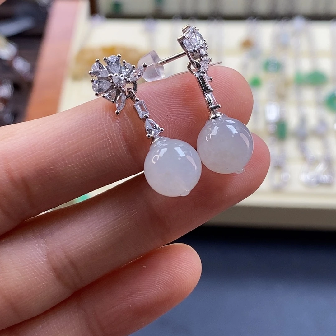 翡翠银S925镶嵌颈饰17752