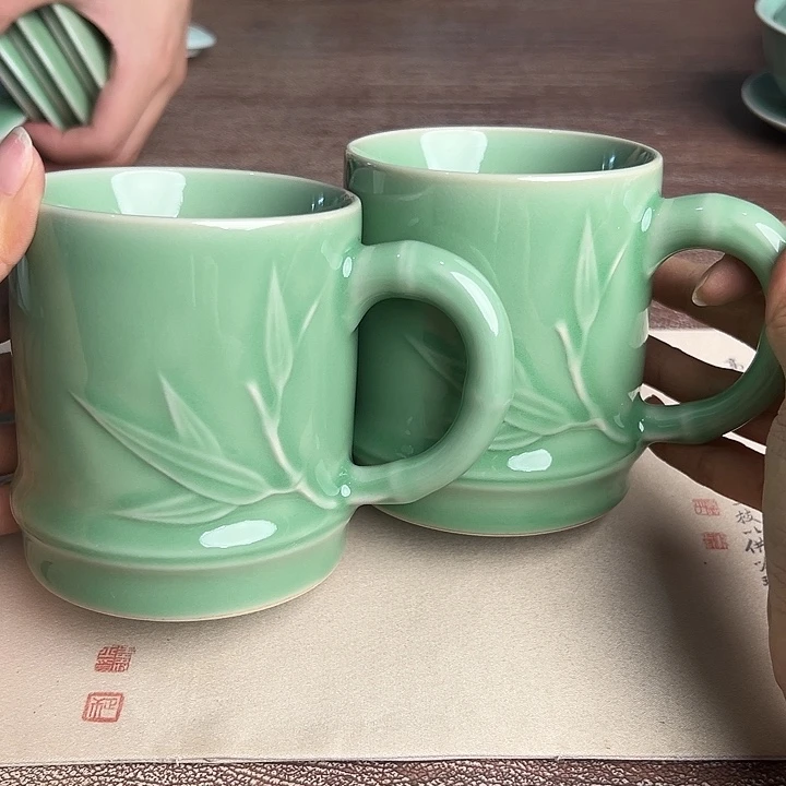 龙泉云间青瓷小米茶器