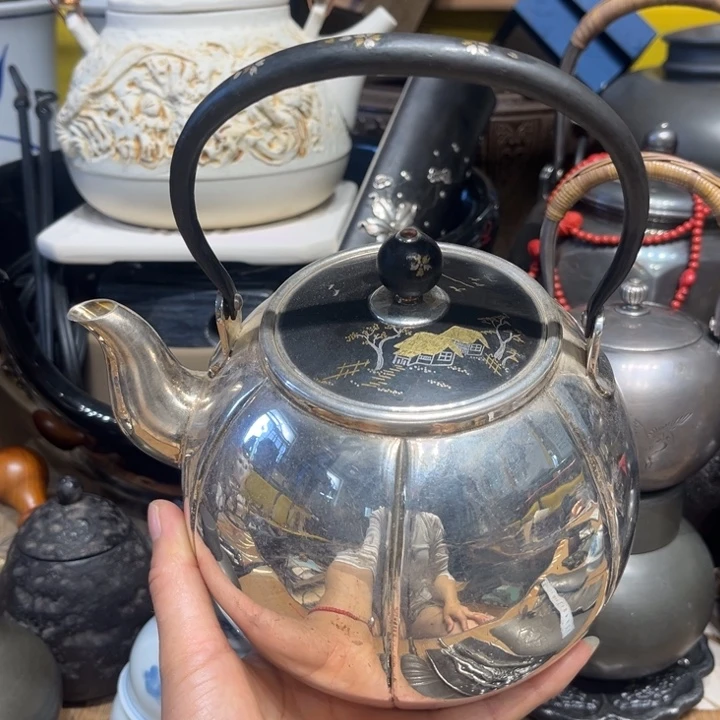 蜜安罐瓷香炉锡茶则