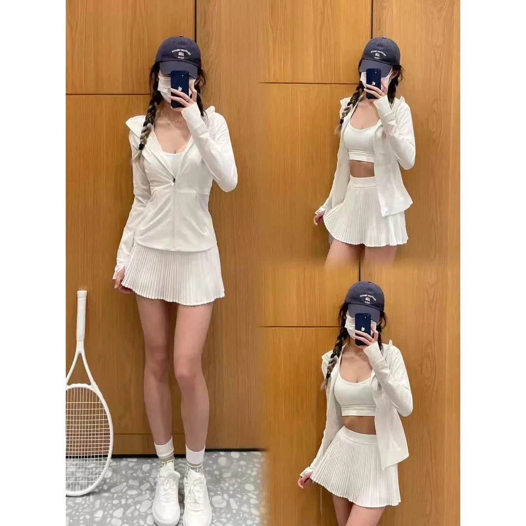 【露神不是我】一样一样风琴裙瑜伽服运动健身百褶裙风琴裙------XX