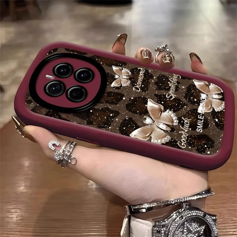 适用荣耀Magic7手机壳豹纹蝴蝶magic6新款女magic5pro硅胶保护套