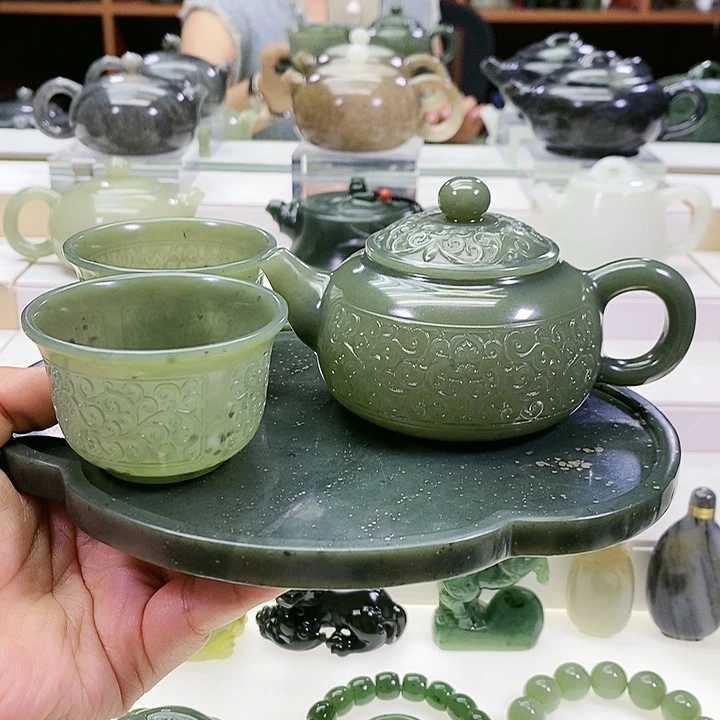 未镶嵌和田玉挂件永****G一壶两杯