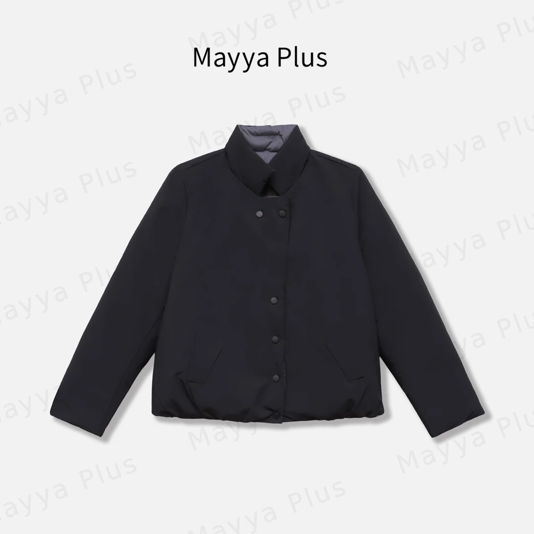 【双面秀】Mayya Plus麦芽定制气质显瘦流光风羽绒服女外套32546257