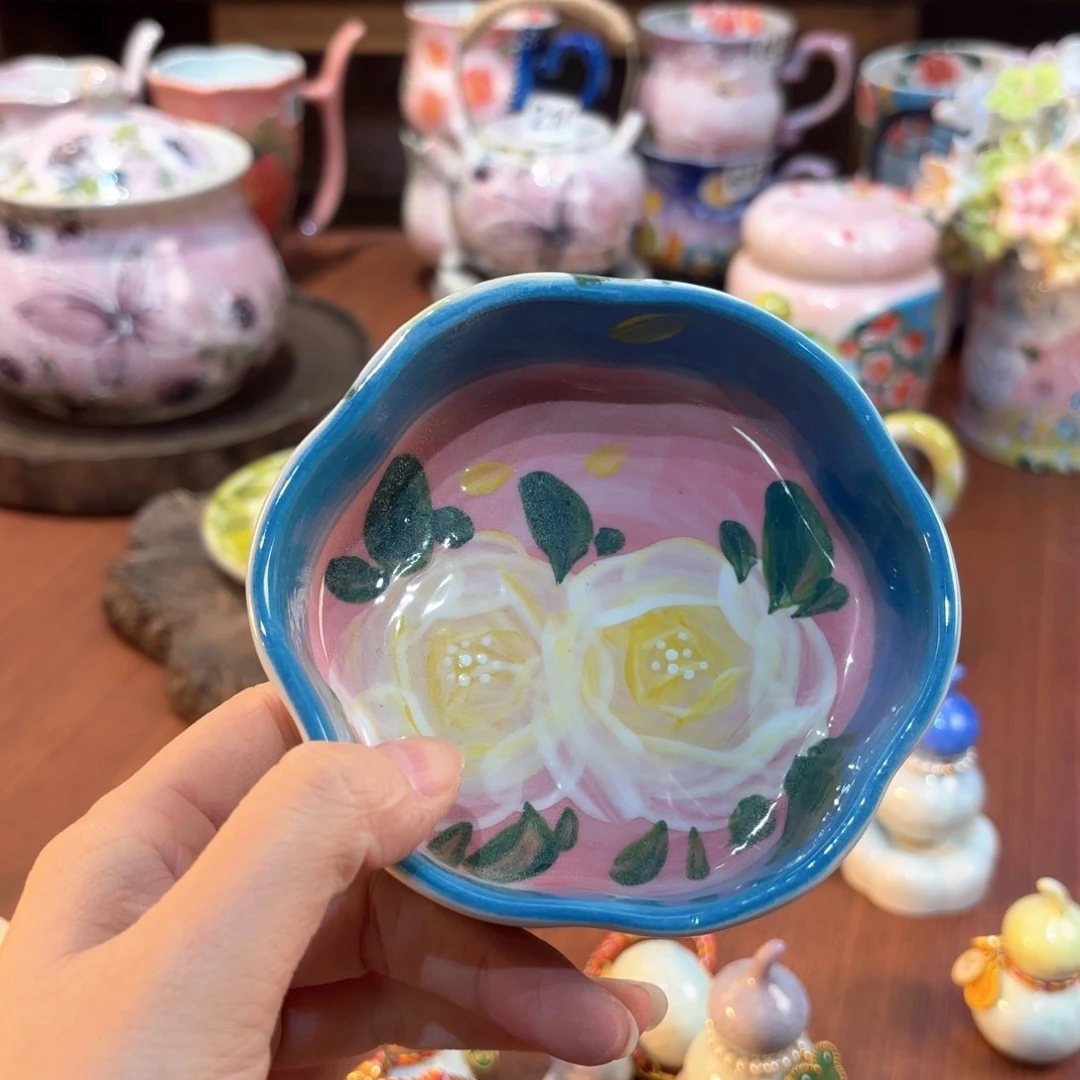 景德镇手绘高温釉下彩陶瓷茶具