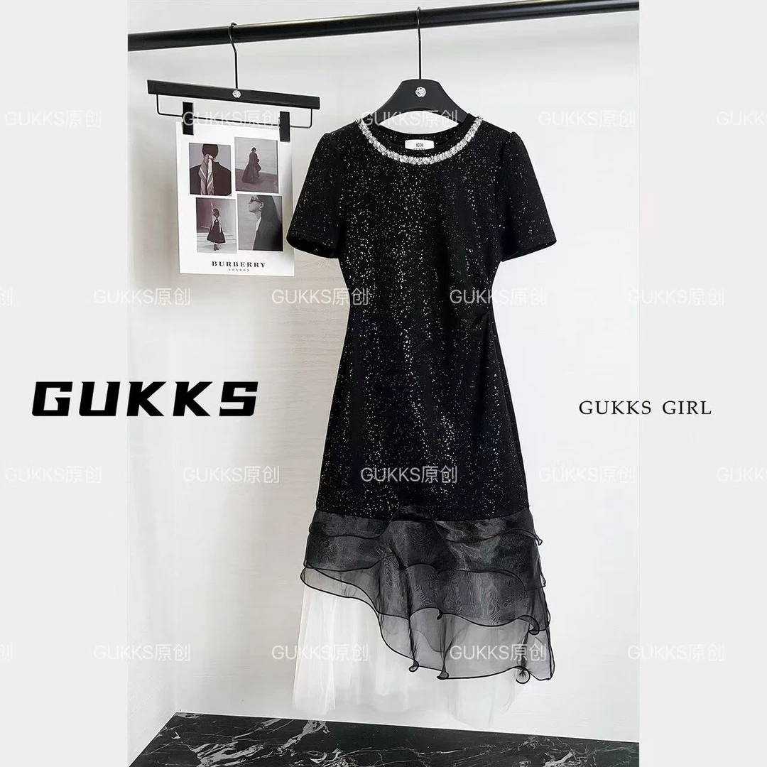 GUKKS新款女装连衣裙气质时尚收腰显瘦连衣裙GK534