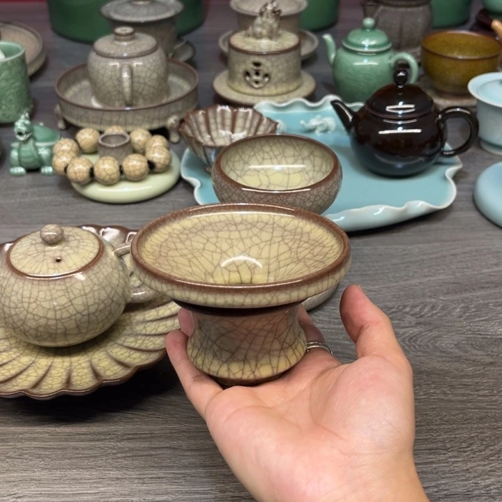 蒋加宝 传世哥窑 茶漏