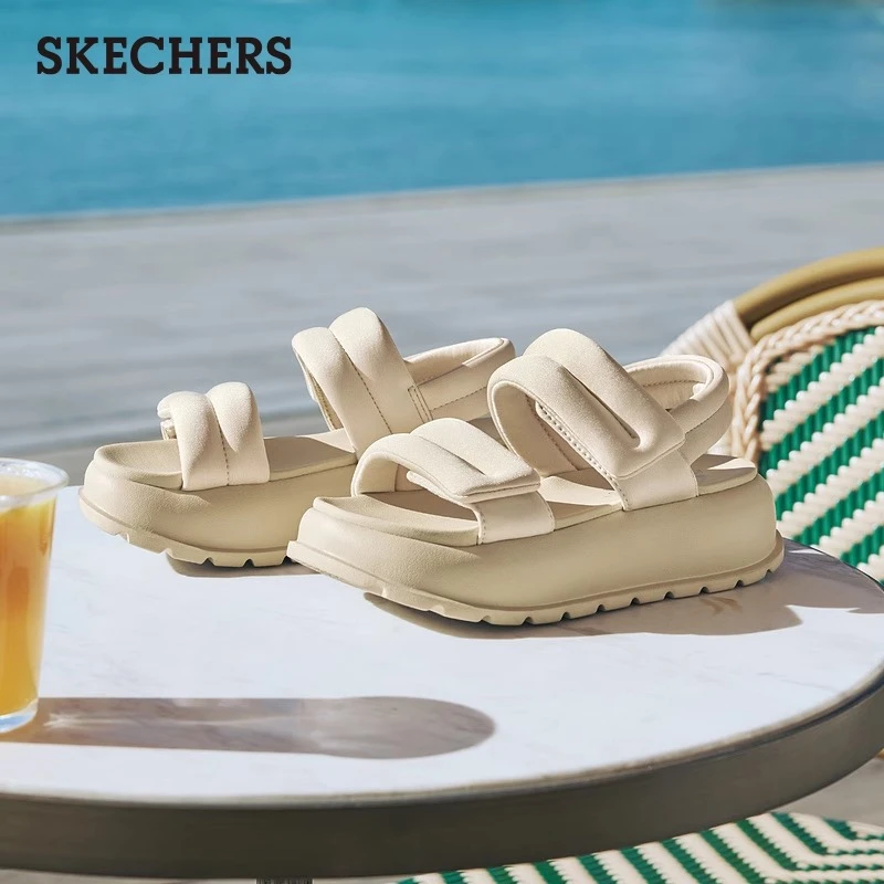 SKECHERS/斯凯奇【夏日穿搭】女款凉拖鞋厚底休闲凉鞋沙滩鞋120043
