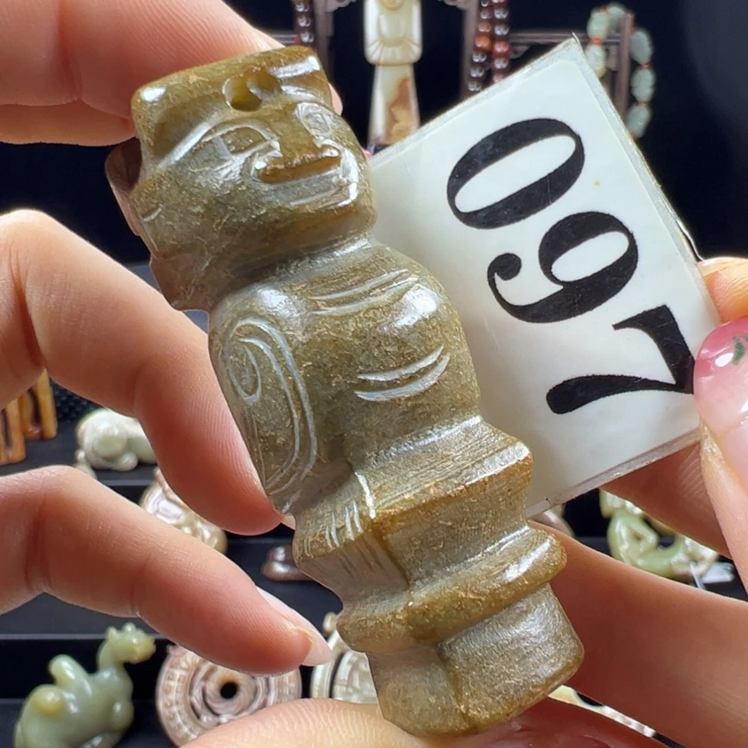 和田玉未镶嵌挂件