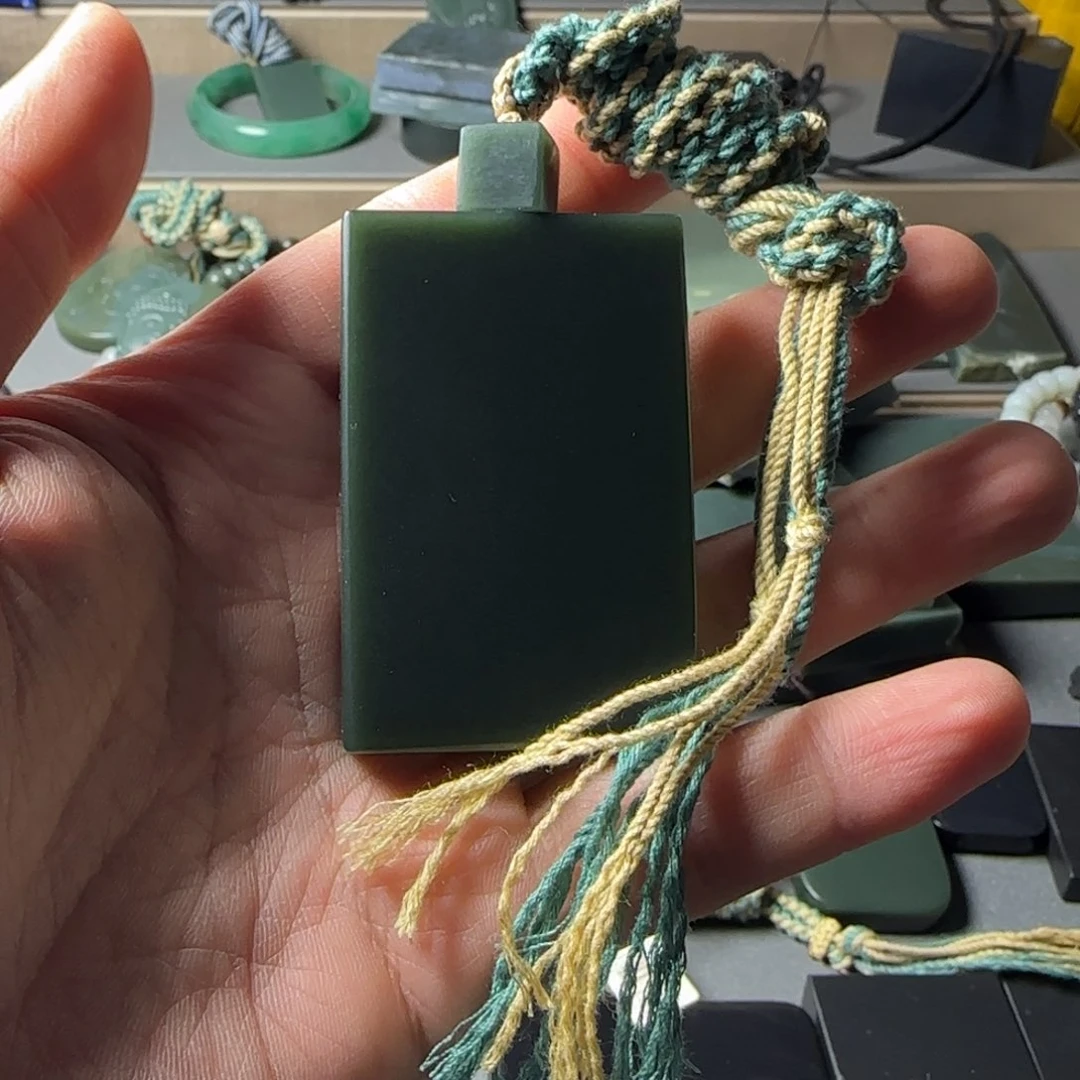 和田玉（青玉）吊坠(不含链)未镶嵌门****购