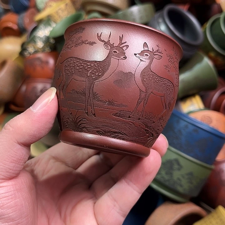 紫砂茶杯全手工紫砂主人杯