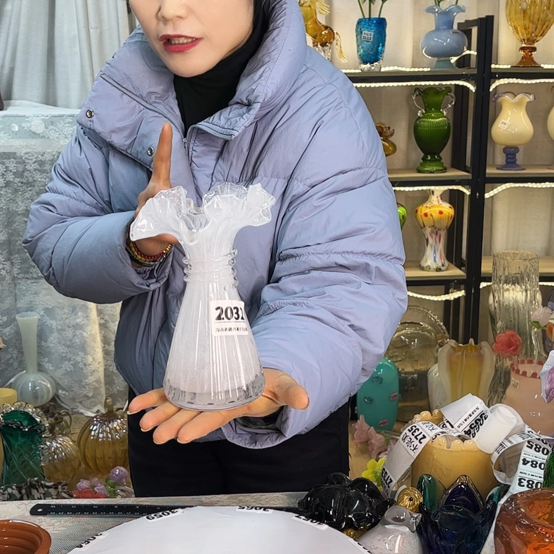 琉璃花瓶摆件家悦