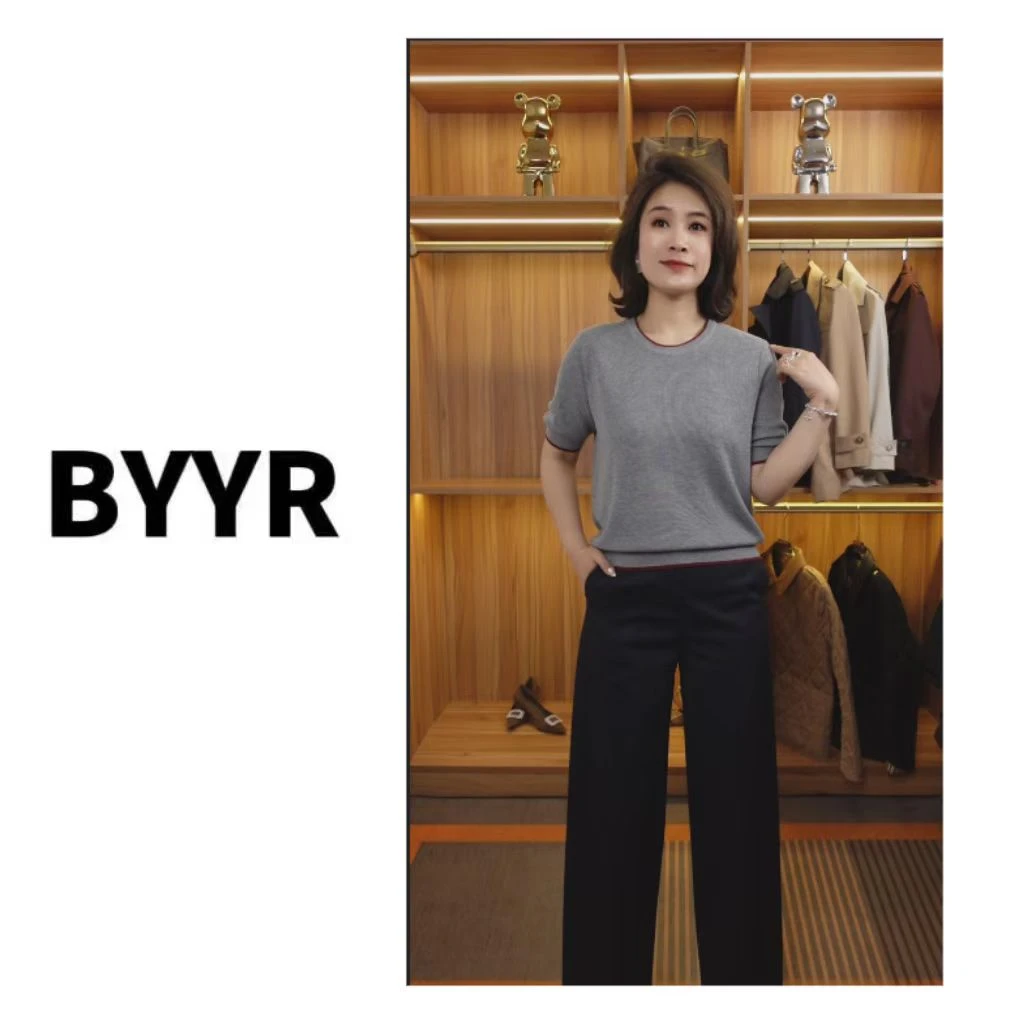 BYYR高定系列春夏款简约中袖打底衫