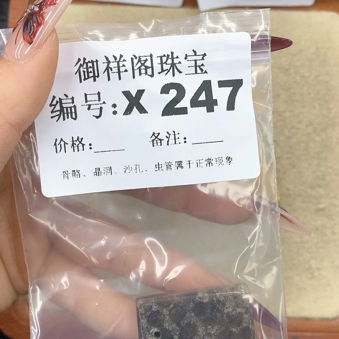 硅化珊瑚（珊瑚玉）颈饰未镶嵌与*