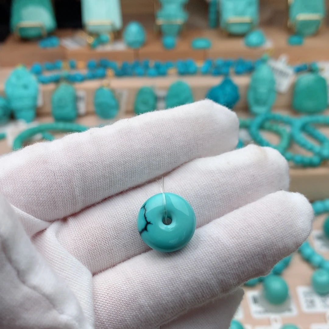 绿松石未镶嵌珠宝奇石14.4mm