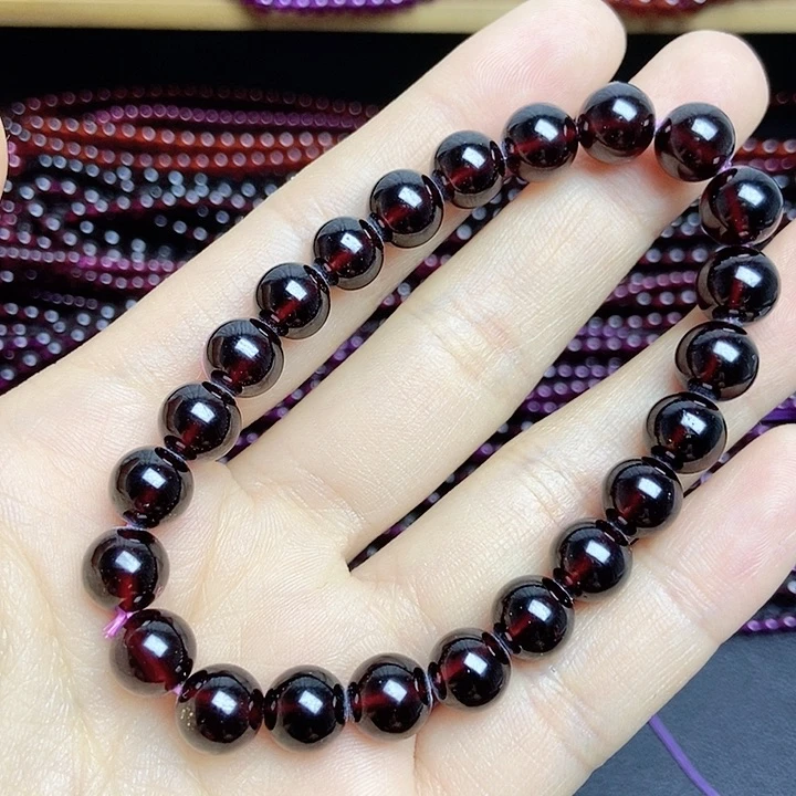 手链未镶嵌石榴石卡8酒红单圈9A