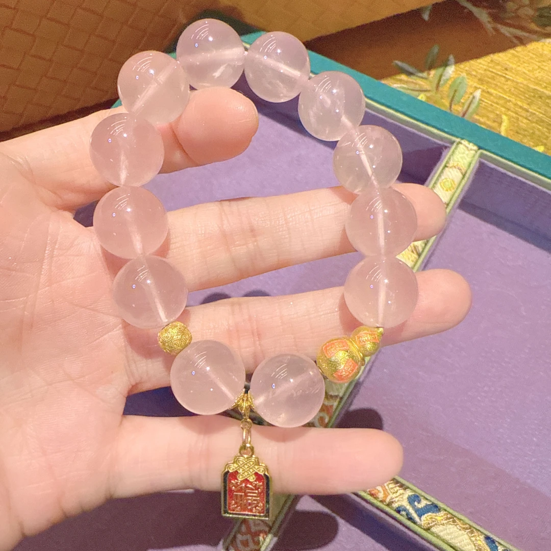 D29未镶嵌粉水晶手串25216