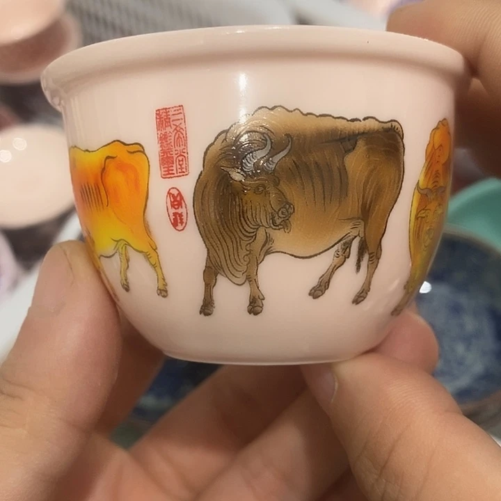 摆件陶景德镇陶瓷主人杯2344