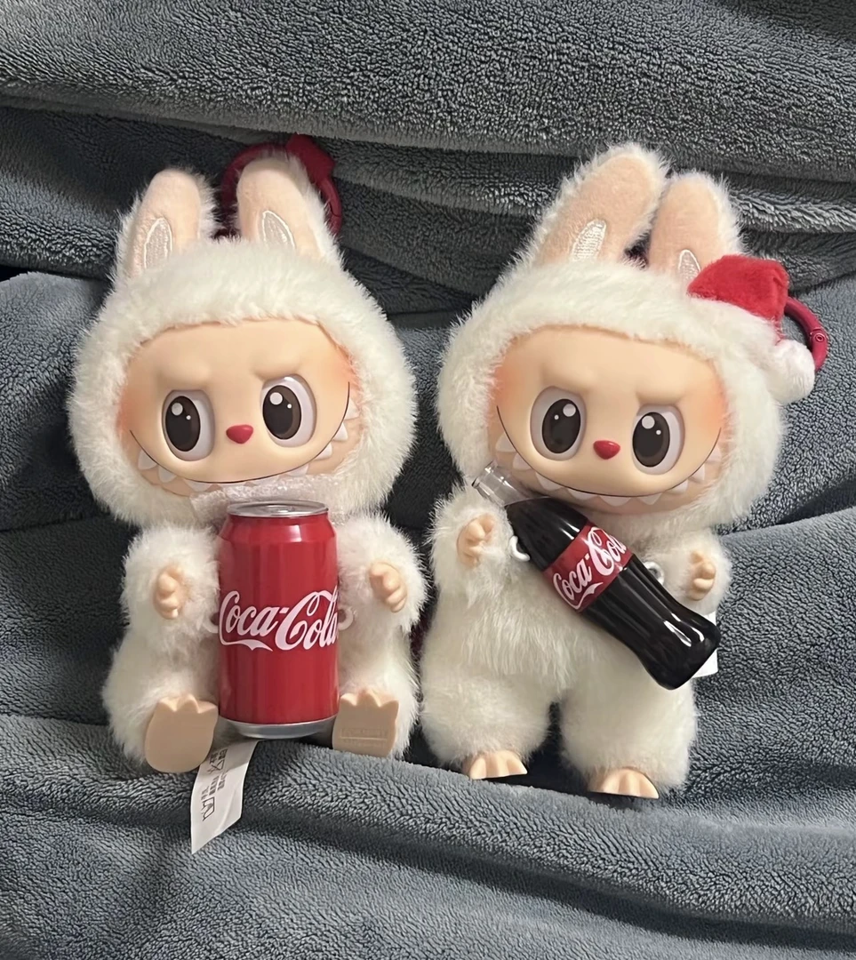 可口可乐系列 搪胶脸毛绒玩偶公仔盲盒