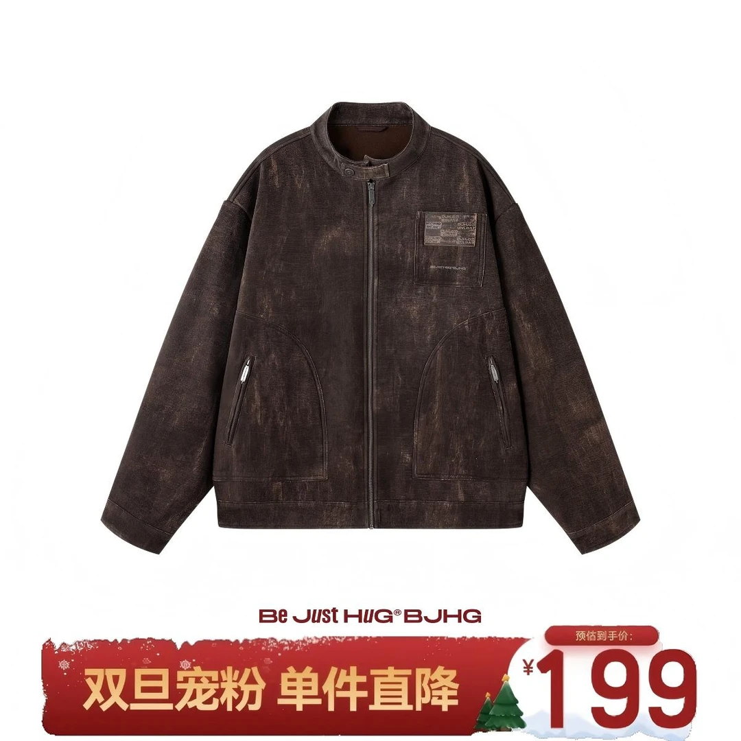 BJHG不计后果复古工装外套男款冬季美式潮牌街头痞帅休闲夹克上衣