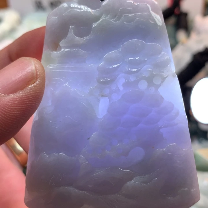 翡翠未镶嵌颈饰保真天然a货翡翠