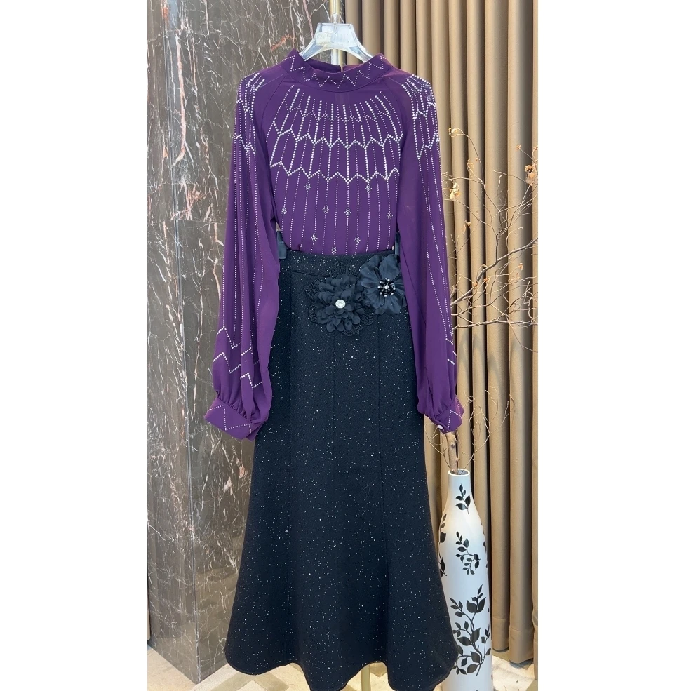 芙娜妮轻奢新款小众设计衬衫气质显瘦名媛女装两件套F2510225