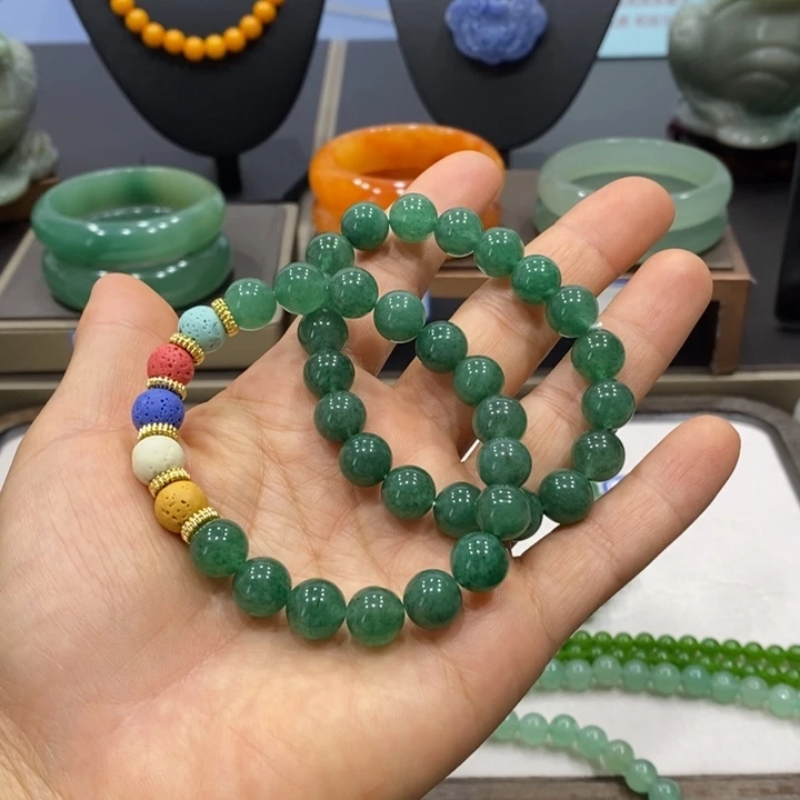 合金东陵石手链10