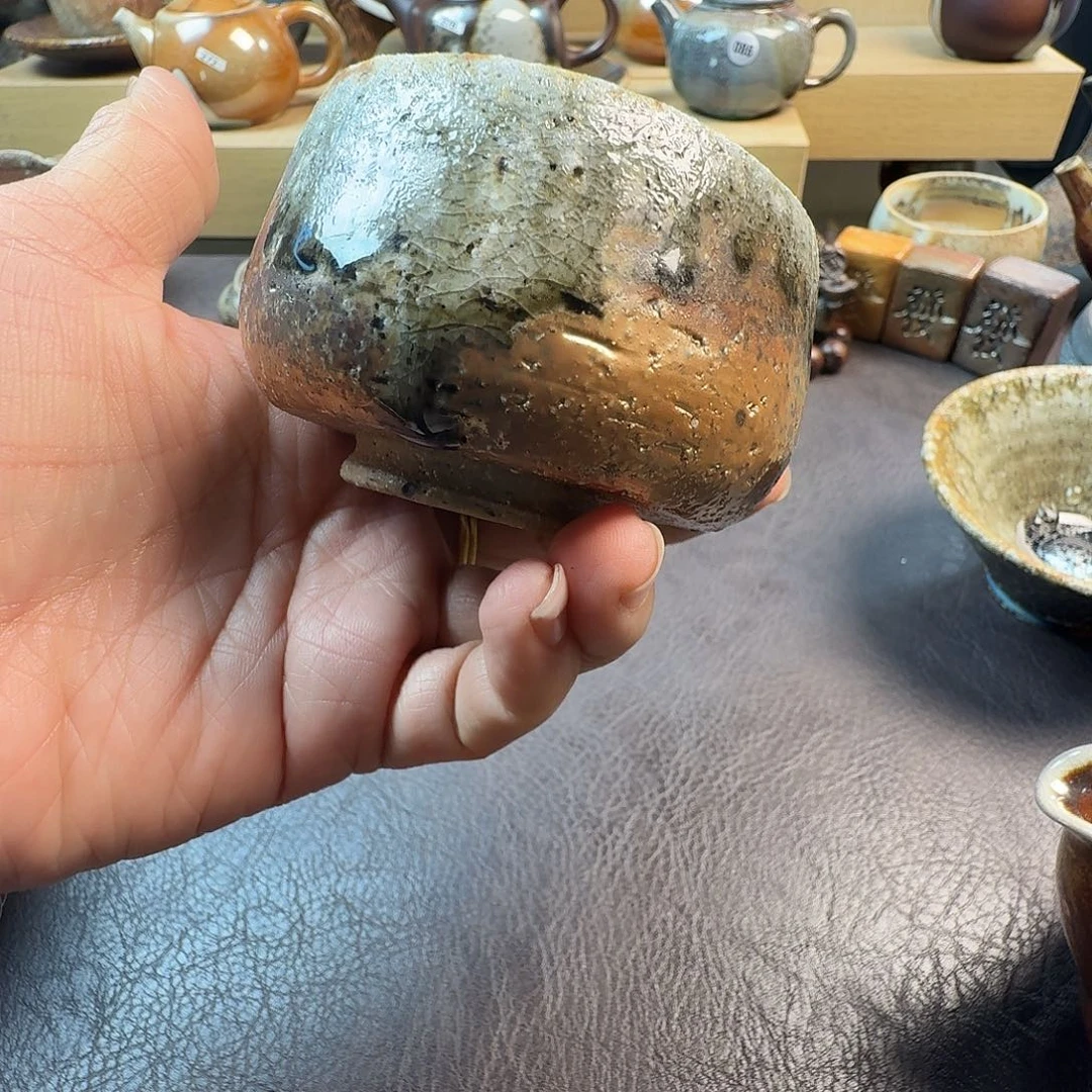 手工手作柴烧主人杯