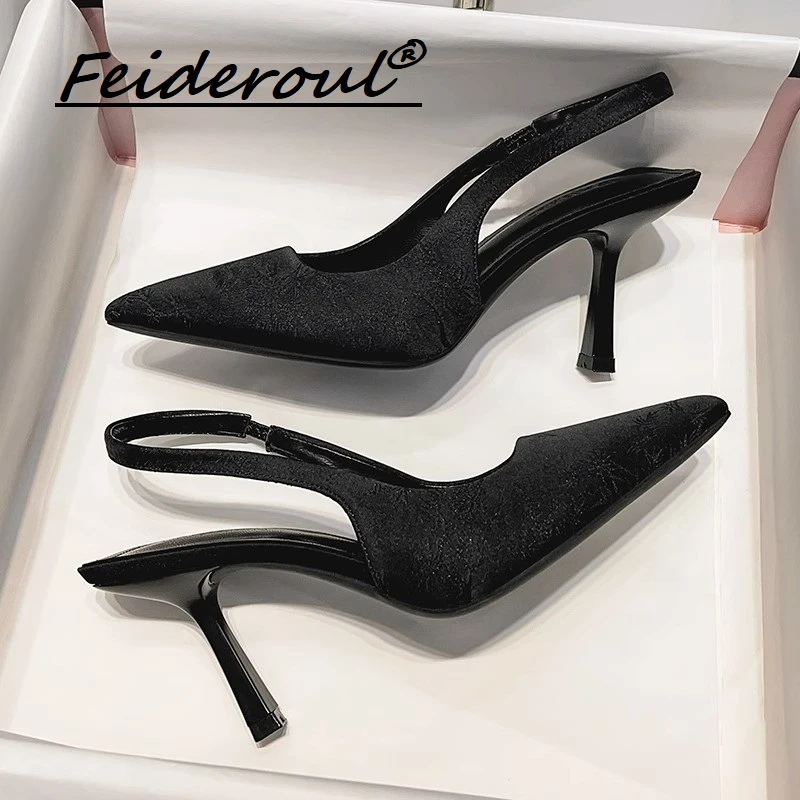 Feideroul中跟舒适气质高端包头百搭凉鞋夏季外穿不累脚2025新款