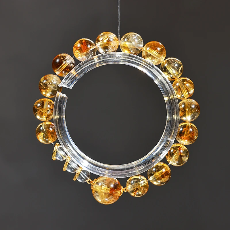 【金风】天然水晶黄塔晶原创设计师款