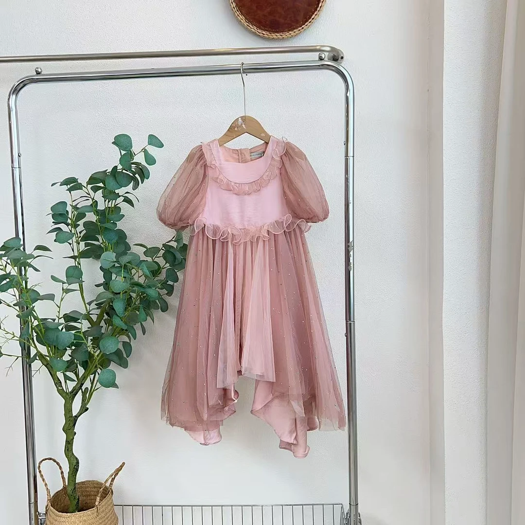 2017哥灰粉色礼服连衣裙