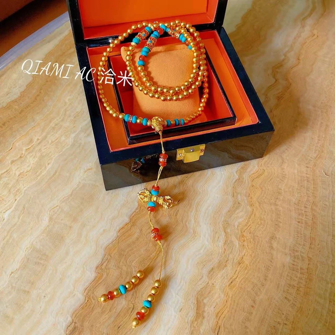 QIAMI AC 洽米高定【铺铺家同款108珠项链&手串】国风藏系彩宝四圈