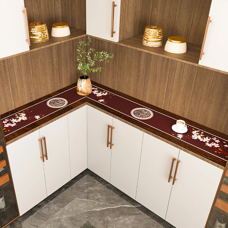 转角餐边柜垫i型桌垫台面保护垫酒柜玄关柜电视柜柜垫拐角书桌垫