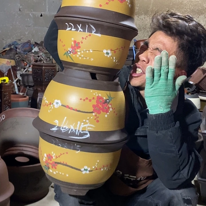 红陶紫砂花盆紫砂花盆