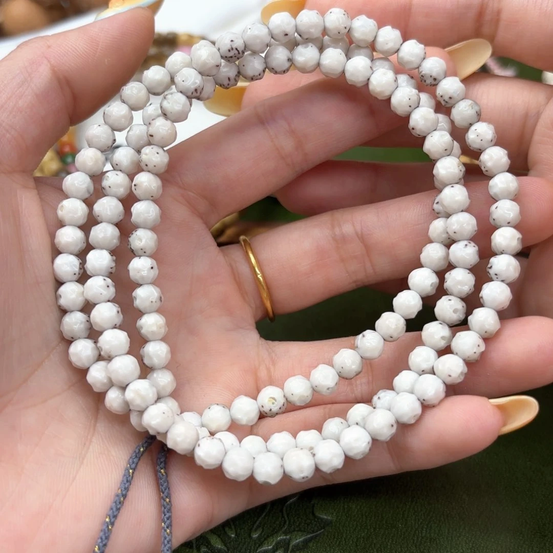 *****星月菩提手串5.5无相108❗️大留白石玉料❗️双金标❗️