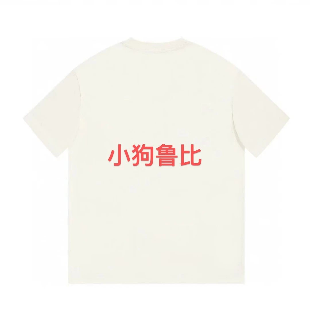 ML·沈闹闹 小狗鲁比 宽松百搭休闲大版短袖-T-d3062