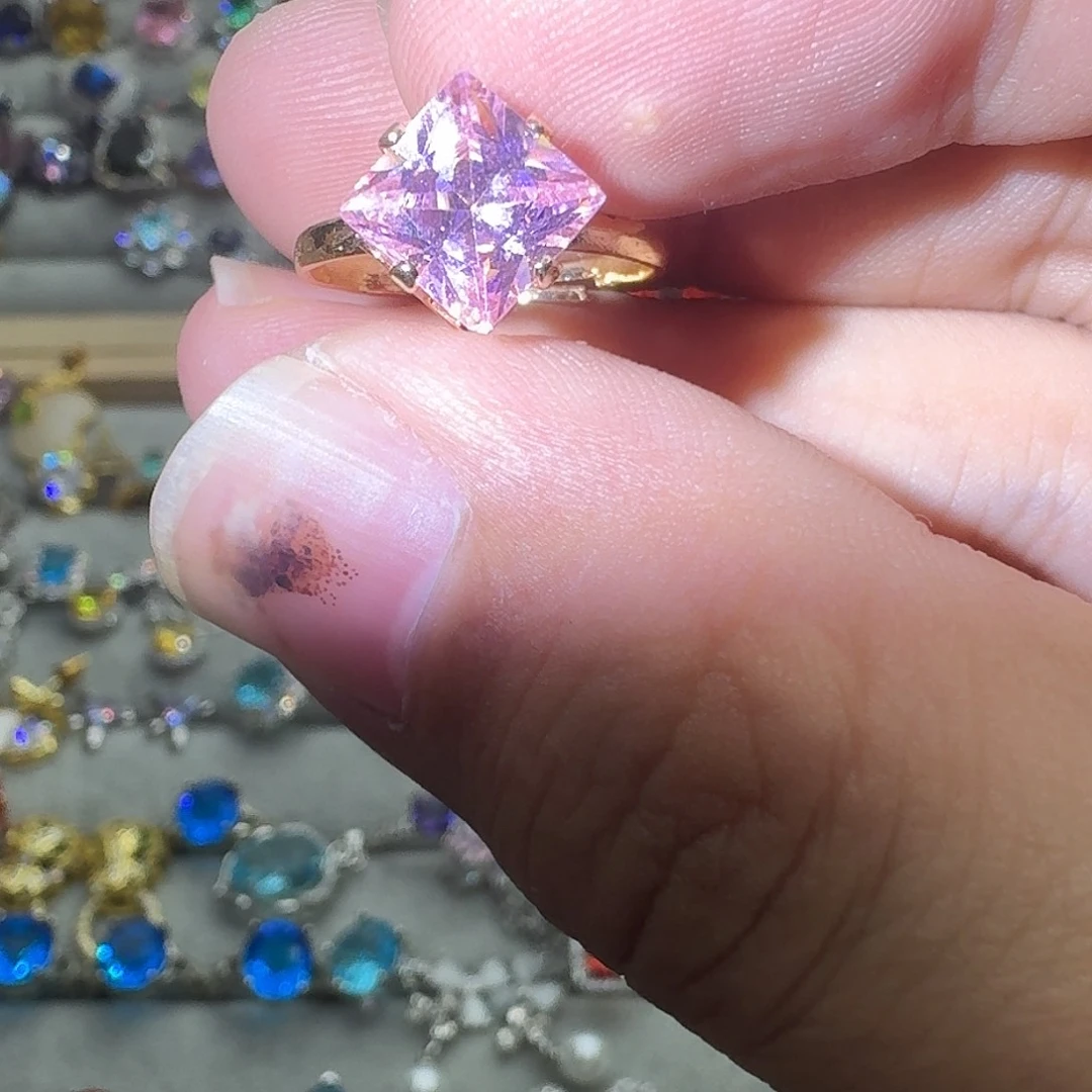 托帕石戒指银S925镶嵌