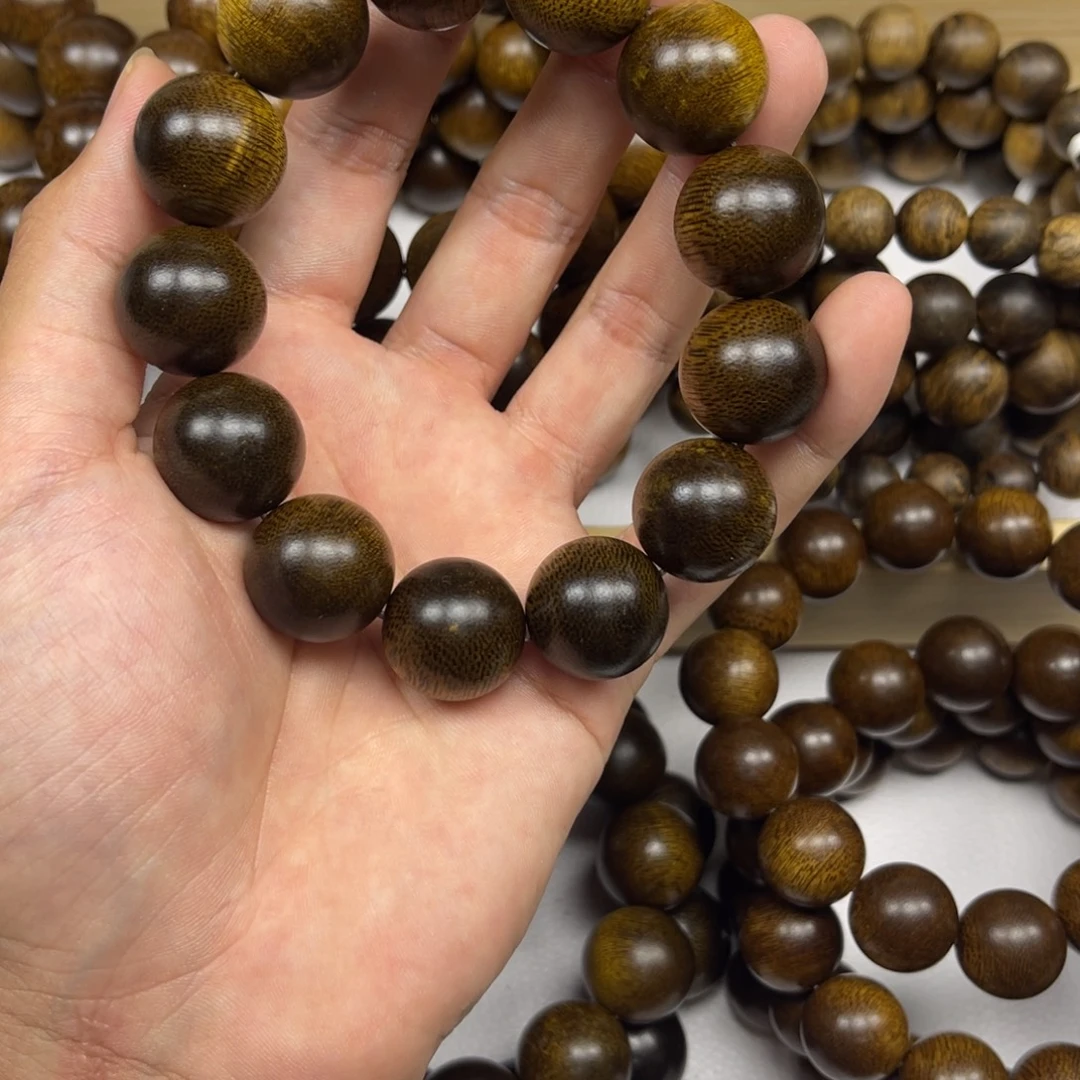 老***张沉香手串越南芽庄白棋楠1.8