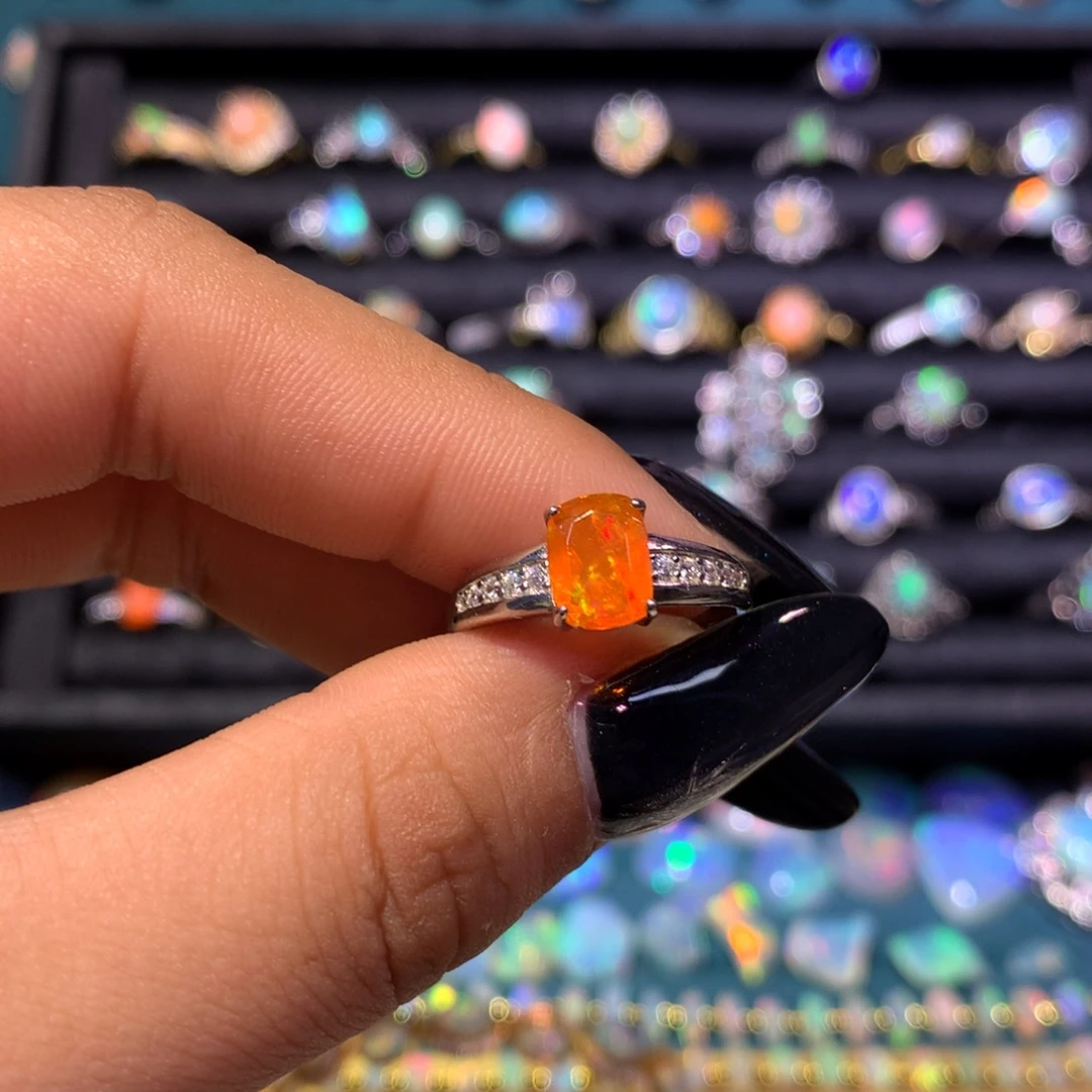 欧泊银S925镶嵌戒指款