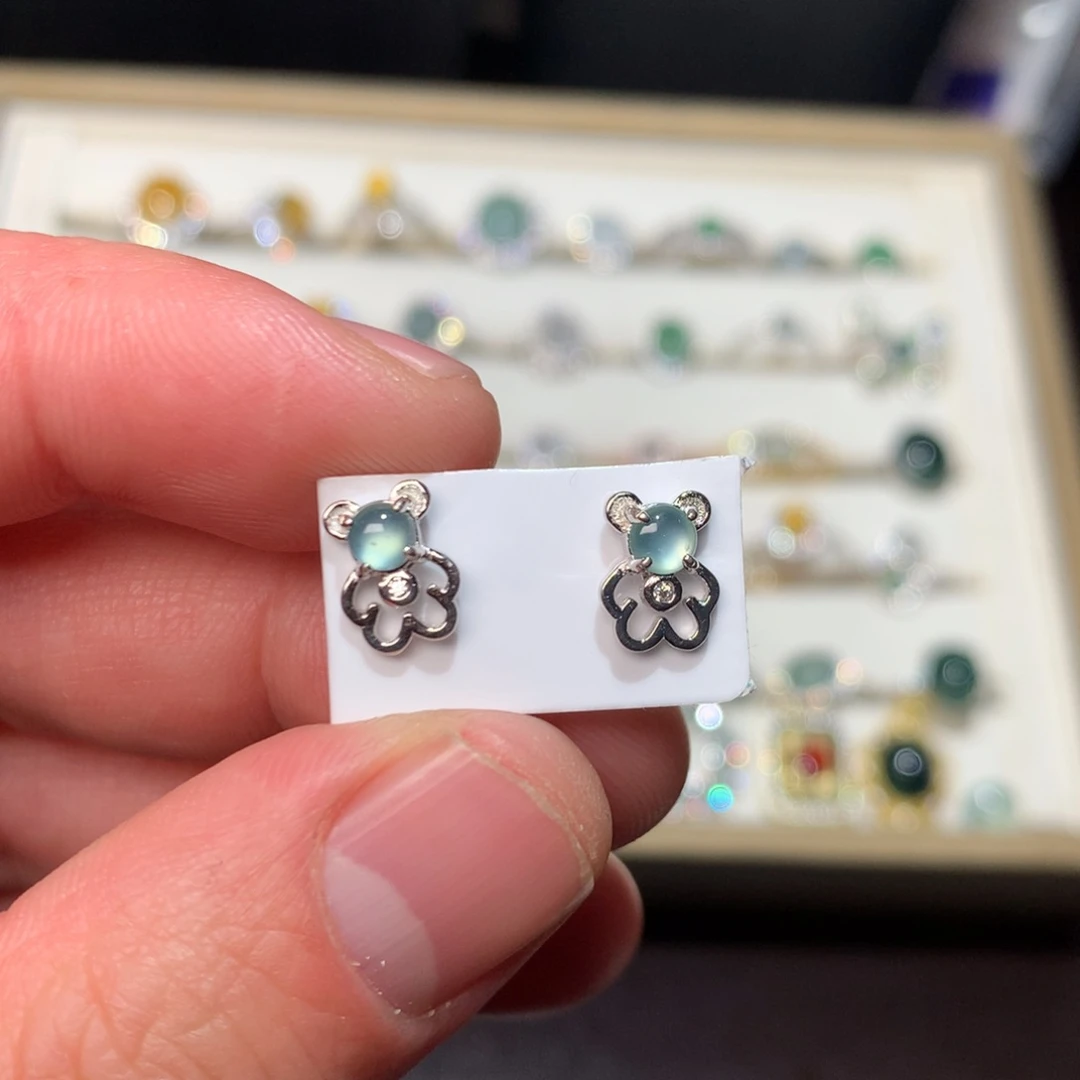 翡翠颈饰银S925镶嵌0007