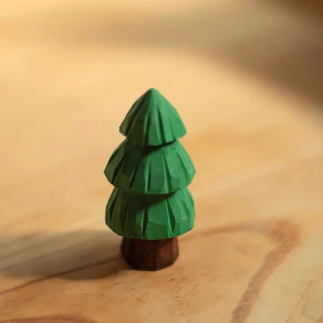 潍坊礼物木雕小松树创意摆件