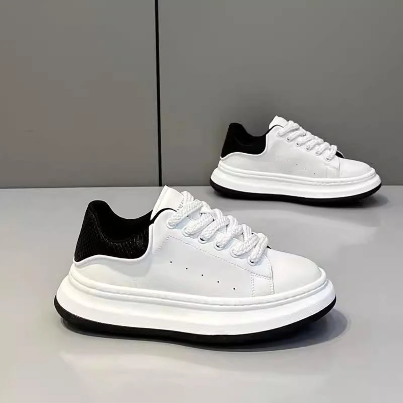 鞋子男鞋秋季透气2025新款厚底小白鞋休闲运动鞋潮流百搭男士板鞋