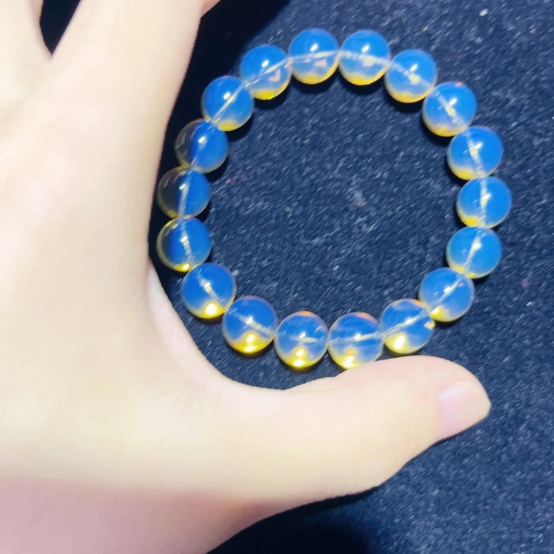 蓝珀未镶嵌珠宝奇石10ＭＭ墨西哥蓝珀手串