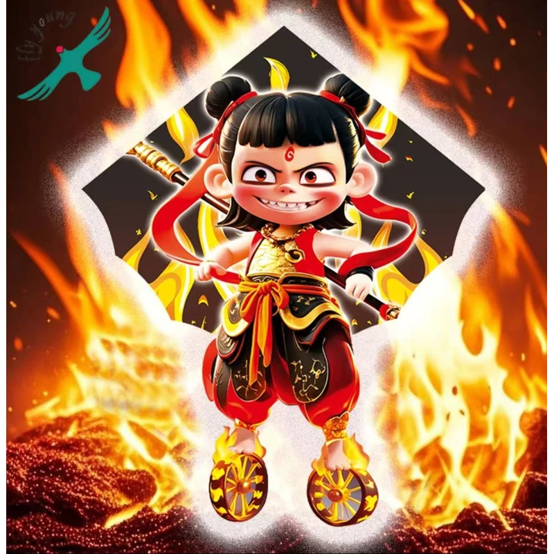 【哪吒】新款国潮哪吒魔童风筝儿童微风易飞大人成人潍坊风筝初学者