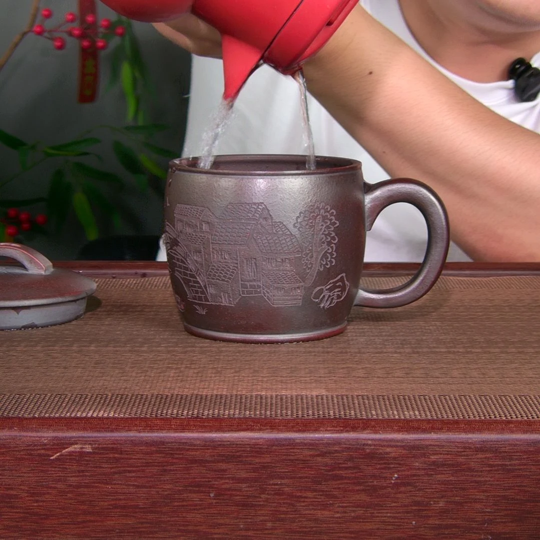 茶杯紫砂高货放漏