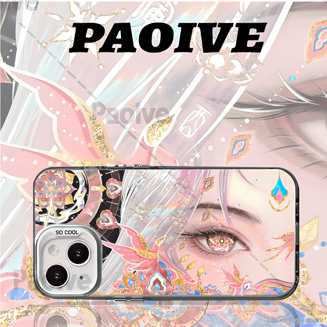 新国风横版虞姬适用于创意苹果15华为一加小米红米手机彩银防摔壳