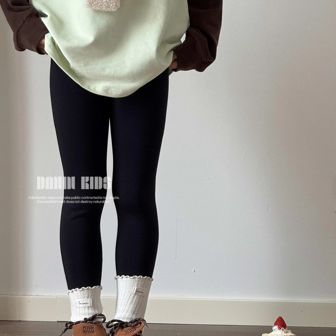 【嗒囜】女童弹力加绒打底保暖紧身裤中大童冬季显瘦修身外穿打底裤