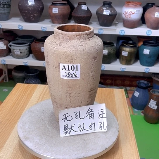 红陶手工制作工艺花盆