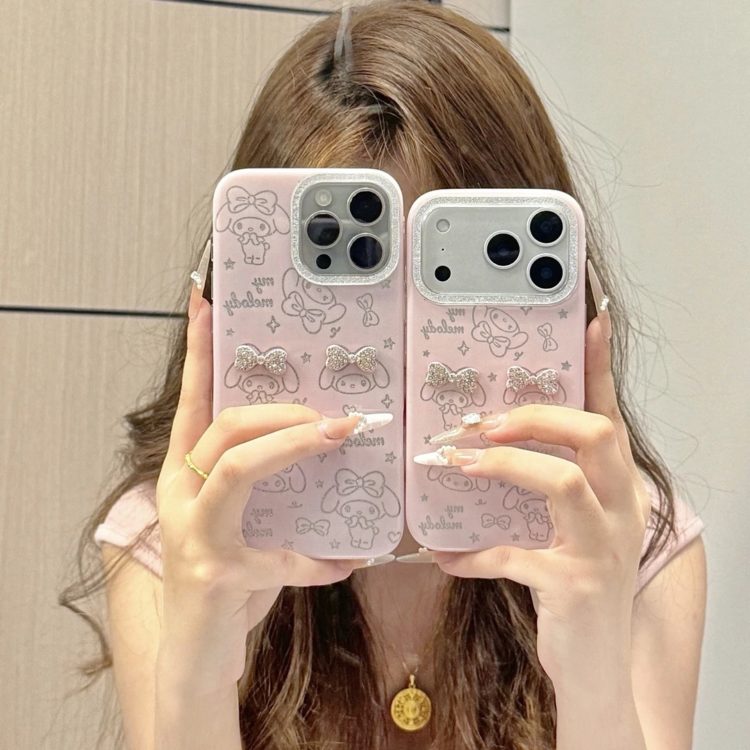 可爱闪粉美乐蒂适用于苹果17/16/15/14手机壳