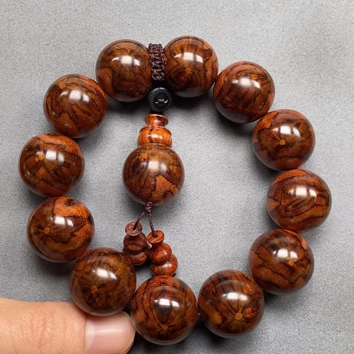 黄花梨/降香黄檀手串/手链海黄2.0火焰蝴蝶