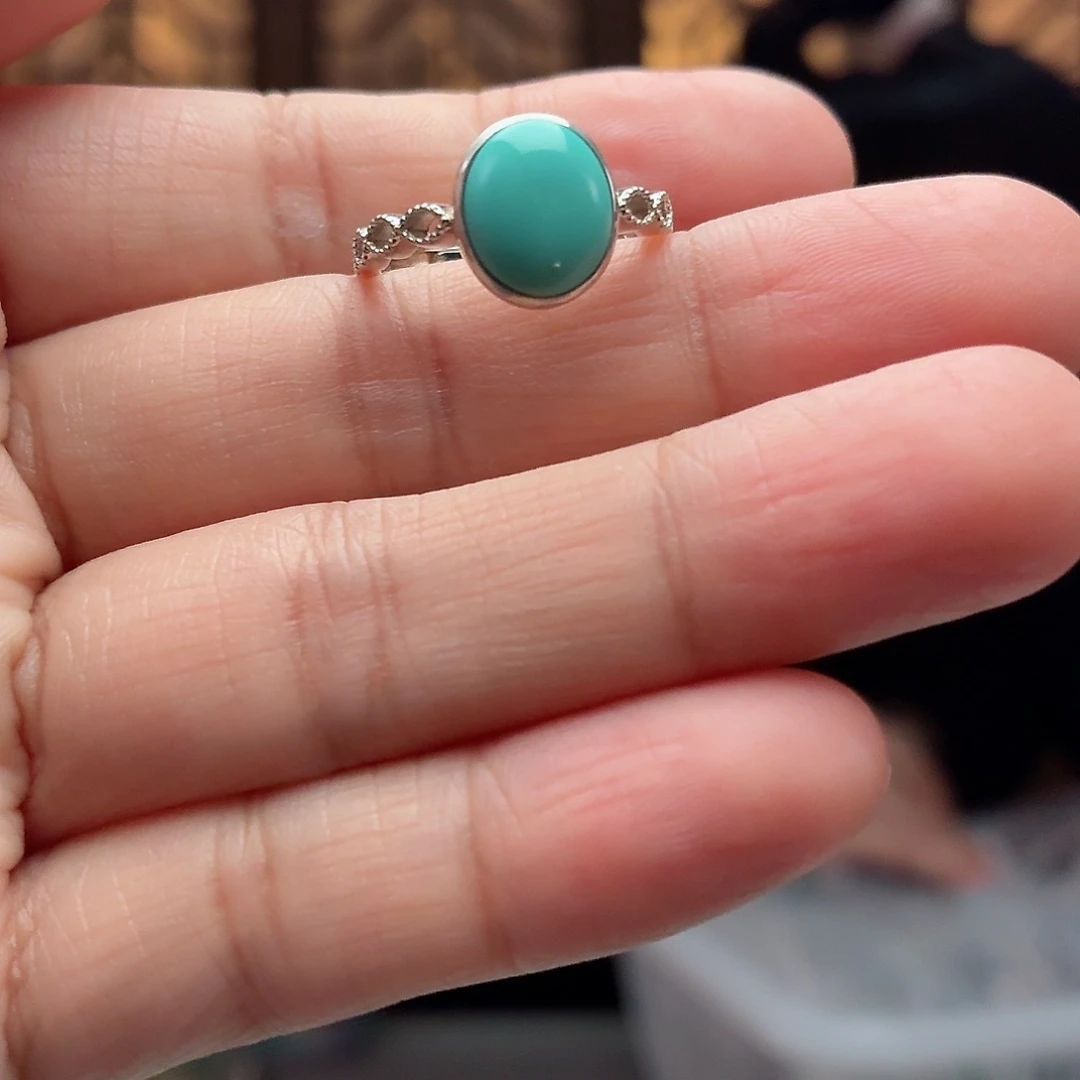 银S925镶嵌绿松石珠宝奇石